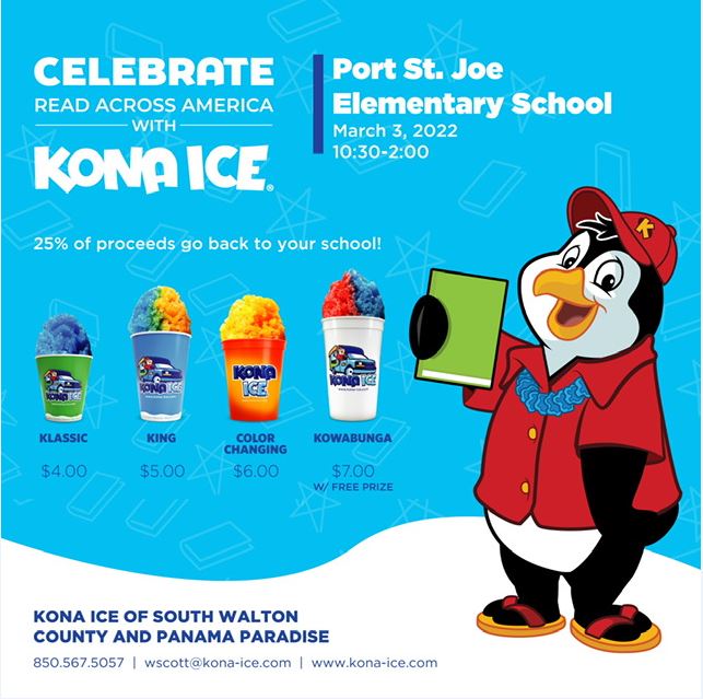 Kona Ice March 3 Port St. Joe Elementary School